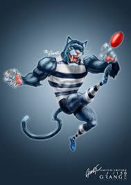 The Ferocious Cat Print By Grange Wallis