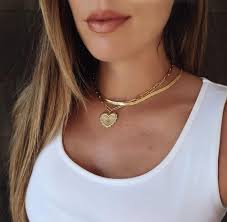 This yellow gold chain necklace from tara hirshberg is the perfect foundation for elevating your ensembles. Heart On Fire Necklace Gold Heart Necklace Gold Chain Etsy Gold Heart Necklace Fire Necklace Gold Chain Necklace