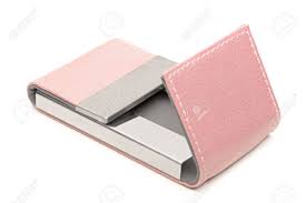 Business card in the pink card holder. Pink Leather Business Card Holder Stock Photo Picture And Royalty Free Image Image 19797348