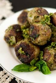 With a fork stir in ground turkey or chicken and season to taste with salt and pepper. Turkey Meatballs With Pesto And Mozzarella She Keeps A Lovely Home