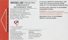 Broselow Pediatric Emergency Tape 2017 James Md Broselow