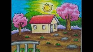 Beranda » apl » personalisasi » wallpaper tema siang hari yang disederhanakan. Cara Mewarnai Gambar Pemandangan Siang Hari Menggunakan Oil Pastels Crayon Krayon Youtube