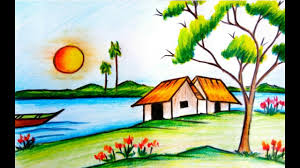 How To Draw A Beautiful Village Scenery Step By Step With Water Colour Pencil Youtube There are pictures for many different topics including people, places and different times of the year. how to draw a beautiful village scenery step by step with water colour pencil