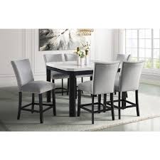 This top decor video has title bar height table and chairs with label bar height table. Francesca Counter Height Dining Room Set W Grey Chairs Elements Furniture Furniture Cart