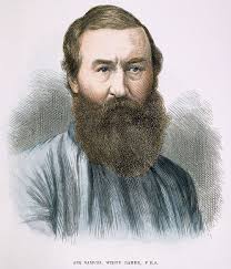 Samuel White Baker /N(1821-1893). English Explorer. 'The Sword Wins The  Day.' Baker (In The Background, Left) Watches As A Member Of His Hunting  Party Flees A Charging Elephant And Another Strikes It
