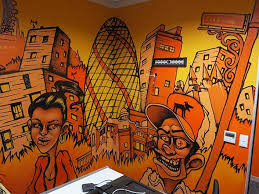 Black And Brown Unity Mural Ruckus Wireless Office Transformation Using Wall Murals And Colour By Street Artists Unity Murals