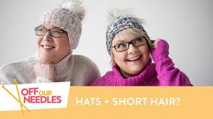 Wearing either a flat hat or a hat that sits level on the head works against the petite woman because it only emphasizes her short stature. How To Wear A Knit Hat With Short Hair Off Our Needles Knitting Podcast S3e18 Youtube