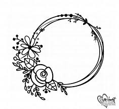 Floral Wreath Svg Png Jpg Dxf Flower Wreath Monogram Etsy In 2020 Monogram Frame Circle Monogram Flower Wreath