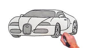 In today's lesson, we will tell and show you how to draw a car. How To Draw Bugatti Veyron Sports Car Easy Luxury Cars Drawing Audi Sports Car Sports Cars Mustang Sports Cars Bugatti