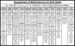 Cell Salt Reference Chart Homeopathy Medicine Homeopathy
