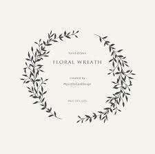 Black And White Transparent Floral Wreath Png Botanical Oval Wreath On Transparent Background Hand Drawn Etsy In 2020 Leaf Illustration How To Draw Hands Wreath Drawing