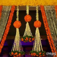 Marigolds At Weddings Are Symbolic Of The Divine Blessings To The Newlywed Flower Decorations Ganpati Decoration Theme Diy Wedding Decorations