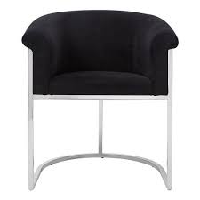 Houseology Collection Vogue Dining Chair Black Velvet Stainless Steel Velvet Dining Chairs Dining Chairs Dining Chair Design