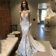 This means everyone can find their perfect long sleeve look. Scoop Neck Long Sleeves Mermaid Wedding Dresses Slim Petite Sexy Backless Fishtail Bridal Gowns European Fashion Illusion Wedding Dresses Aliexpress