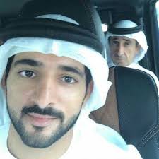 سمو الشيخ حمدان بن محمد بن راشد آل مكتوم ولي عهد دبي مع خاله الشيخ سعيد