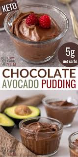 Easy Keto Chocolate Avocado Pudding Avocado Chocolate Pudding Avocado Pudding Recipes Avocado Pudding