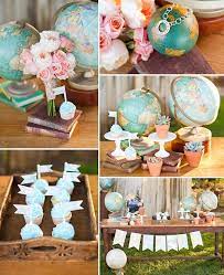Travel themed party decorations set let the adventure begin banner centerpieces sticks and hanging swirls for bon voyage retirement farewell party world awaits birthday baby shower decorations supplie. Inspiring Images Fall In Love Workshop Travel Theme Bridal Shower Travel Bridal Showers Travel Party Theme