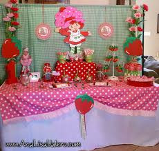 Birthday Party At Home For 1 Year Old Strawberry Shortcake Love It Strawberry Shortcake Birthday Strawberry Shortcake Party Strawberry Party