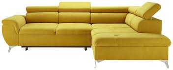 Wohnlandschaft In Gelb Mit Bettfunktion Wohnzimmer
