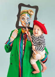 Picasso And Painting Mommy And Me Halloween Costume In 2020 Family Costumes Baby Halloween Costumes Family Halloween Costumes