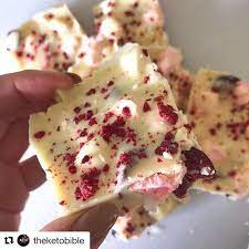 Some Yummy Rocky Road Chocolate For Your Valentines You Can Also Use Milk Chocolate Recipe Keto White C Macadamia Milk Recipe Recipes Keto Dessert Recipes