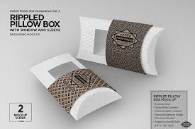 Rippled Pillow Box Packaging Mockup Pillow Box Packaging Mockup Free Packaging Mockup