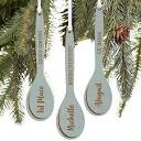 Best Chef Personalized Blue Wooden Spoon Ornament
