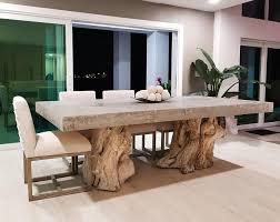 Using the ultimate reclaimed material, a tree stump table is not only a unique fashion statement for your living room, but it is also a useful addition to place the legs onto the base of the stump and use a measuring tape to ensure that you have place them at an equal distance from each other to ensure. Tree Of Life Dining Table In 2021 Concrete Dining Table Wood Table Design Outdoor Dining Table