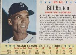 1962 Post Baseball #18 Bill Bruton VG/EX *e1