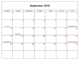 September 2018 Calendar Excel With Holidays 2018 Printable Calendar Calendar May Printable Calendar Word