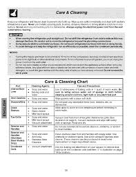 Care Cleaning Care Cleaning Chart Kenmore 25351399106