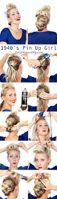 The pins have always been used to give you a style that is elegant and charming. 1940 S Pin Up Girl Hairstyle Tutorial Twist Me Pretty