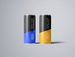 Two Front Flying Energy Drink Mockups Drinks Energy Mockup