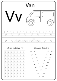 Help preschoolers recognize letters, learn upper & lowercase and letter sounds, these alphabet activities for kids are easy to implement! Writing Letter V Worksheet Writing A Z Alphabet Exercises Game For Kids Stock Vector Illustration Of Color Energy 125775273