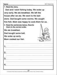 Sequencing Sentences 1st Grade Reading Comprehension Skills First Grade Reading Comprehension Reading Comprehension Skills Skills Practice
