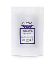 Amazon Com Justea Purple Leaf Tea Loose Leaf Purple Tea In A Compostable Refill Pouch 40 Cups 2 1oz Low Caffeine Award Winning Fair Trade Non Gmo Grocery Gourmet Food