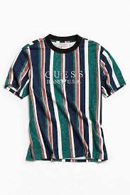 Black And White Vertical Striped Shirt Mens Guess 81 Sayer Stripe Tee Striped Shirt Men Guess Clothing Vertical Striped Shirt