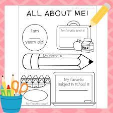 All About Me Free Download All About Me Preschool First Day Of School Activities School Reviews
