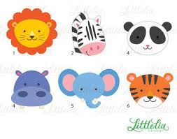 Jungle Animal Head Clipart Jungle Animal Clipart Animal Etsy Animal Clipart Clip Art Jungle Animals