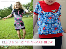 Im schnittmuster sind kurze, lange und ¾ ärmel mit langen bündchen enthalten. Schnittmuster Kleid Shirt Mini Mathilda 92 164