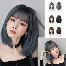 We've generally been told that a abbreviate crew has the adeptness to booty years off but not anybody wants to go abbreviate alike if there is a pot of gold at the end of that rainbow. Seven Queen 36cm Bobo Short Wig Japanese Style Air Bangs Women S Short Hair Hairpiece Natural Look Wigs Shopee Singapore