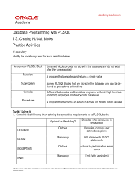 Creating the oracle database through sql commands. Ricu24a Pl Sql Oracle Database