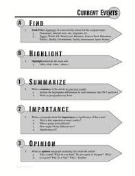 Current Events News Article Summary Analysis Template Distance Learning Current Events Worksheet Articles Activities Science Current Events