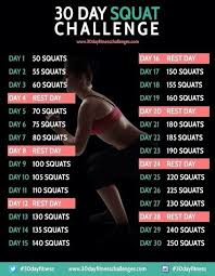 30 Day Squat Challenge Advanced 30 Day Workout Challenge 30 Day Fitness Workout Challenge
