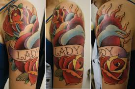 Group of name with hearts. Heart And Rose Tattoo Design Ideas Meanings And Pictures Tatring