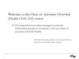 Ucsf Health Chart Of Accounts Overview For Cost Center