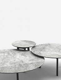 Black And White Striped End Table Groove Marble Furniture Marble Coffee Table Coffee Table