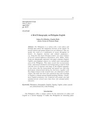 If you need a guide in doing your research, here are 10+ quantitative research examples you can use. Pdf A Brief Ethnography On Philippine English