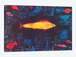 Image reproduction is sharp, crisp and vibrant, with great density and vivid colours.although our reproductions come in standard sizes. The Golden Fish Canvas Art Print By Paul Klee Icanvas