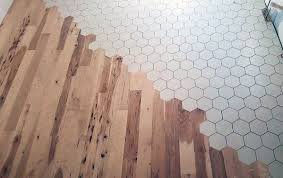 Top 70 Best Tile To Wood Floor Transition Ideas Flooring Designs Hexagon Tiles Flooring Tile To Wood Transition